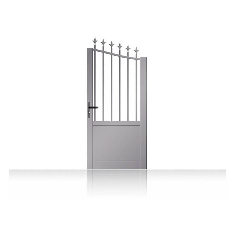  Portillon 1 vantail alu type traditionnel semi-plein à personnaliser