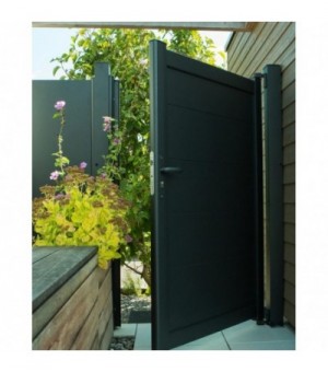  Portillon alu plein à lames extra larges