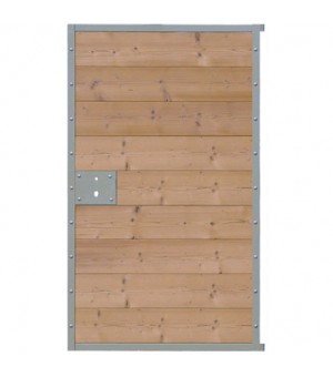  Portillon bois design ORLEANS avec acier sur mesure