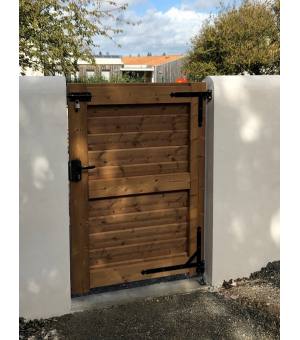 Portillon bois MONTAUBAN plein, vue de l'intérieur