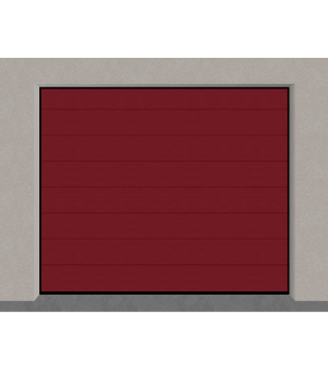 Porte de garage sectionnelle couleur rouge