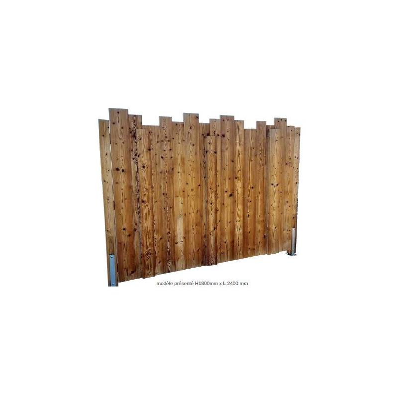 Panneaux pré-assemblés en bois avec pose des lames en applique NORVEGE