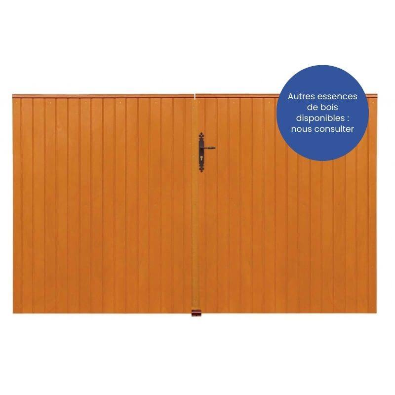 Portail en bois tropical et lambris vertical TOULOUSE