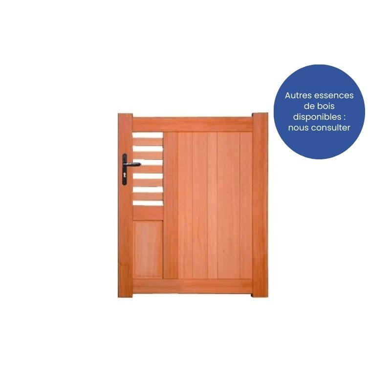 Portillon bois semi-plein design CARCASSONNE