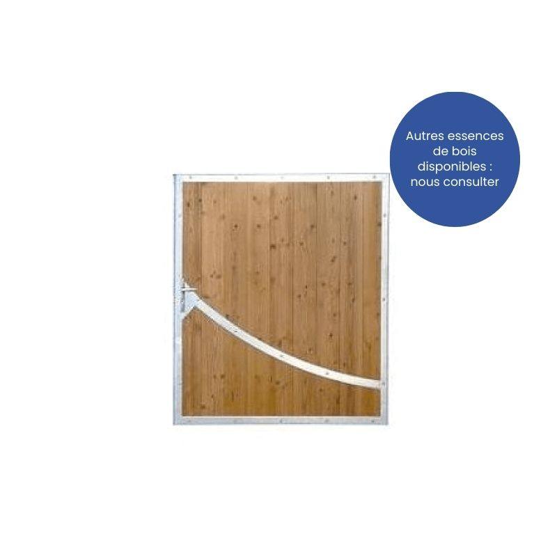 Portillon design bois NIORT avec acier sur mesure