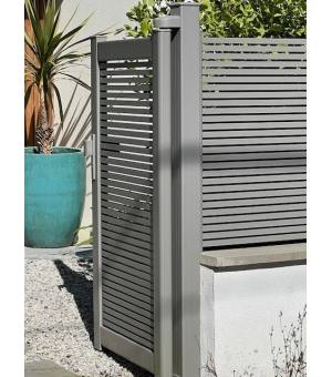 Clôture alu NEUILLY avec pilier et portillon assorti NEUILLY