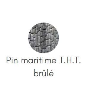 Détail du pin maritime THT (Traité Haute Température) brûlé