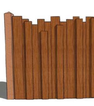 Schéma du portillon bois MALO plein avec lames en quinconces