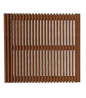 Schéma du portillon en bois à tasseaux verticaux ajourés MERCOEUR