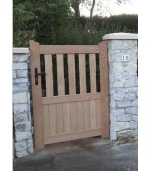 Portillon de jardin en bois épicéa semi-ajouré LORIENT