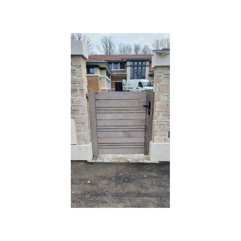 Portillon bois à lames larges et fines ajourées CANCALE