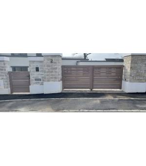 Portillon bois ajouré à lames horizontales épicea CANCALE